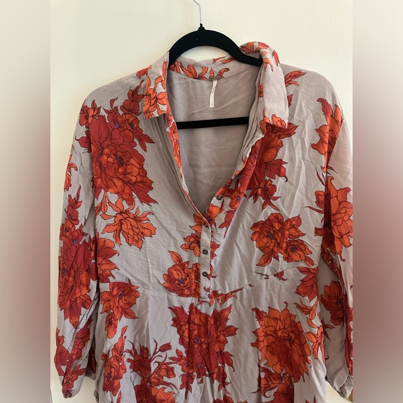 Free People Shake It Mini Dress | Floral Boho Mini Swing Dress - Picture 5 of 8